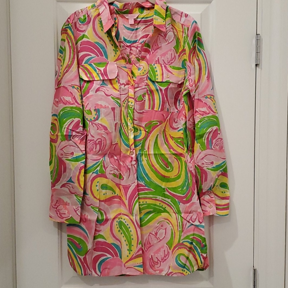 Lilly Pulitzer Captiva Tunic Coverup, size Medium